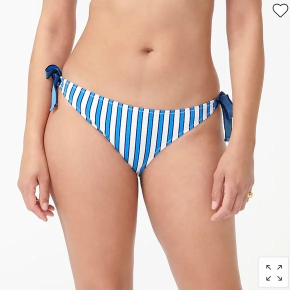 NWT! J. Crew Tie-side surf hipster Bikini Bottom in Cabana Stripe Size 3X/22/24 - Picture 1 of 4